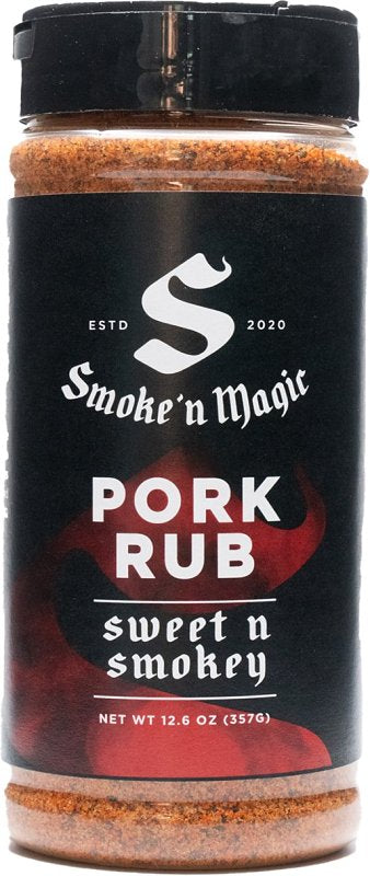 SMOKE N MAGIC Smoke 'N Magic OW29105 Rub Seasoning, Smokey Pork, 12.6 oz OUTDOOR LIVING & POWER EQUIPMENT SMOKE N MAGIC