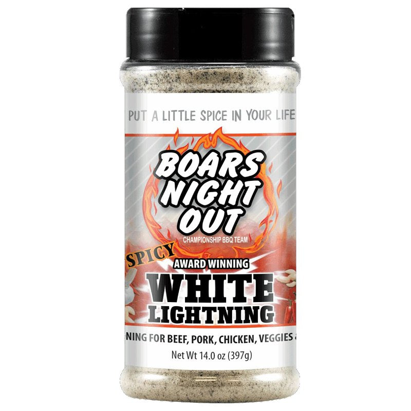 BOARS NIGHT OUT Boar's Night Out OW86531 Rub, Spicy White Lightning, 14 oz Can