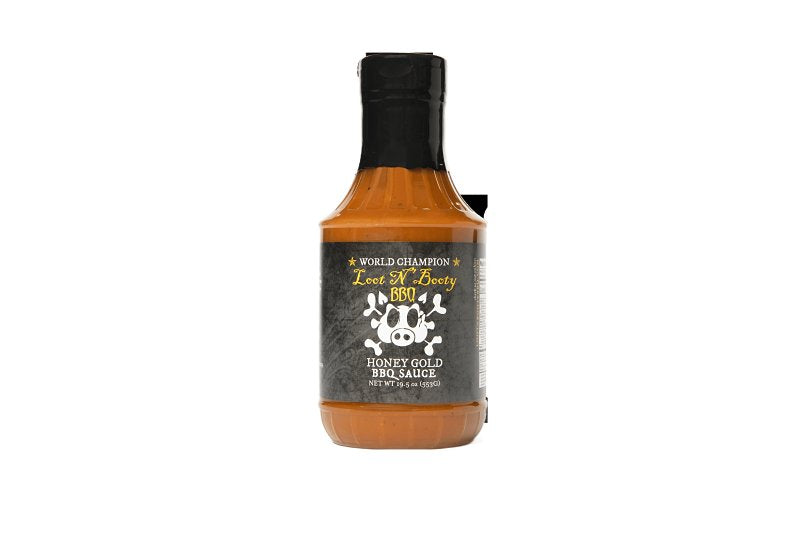 LOOT N BOOTY Loot N' Booty BBQ LB02108 BBQ Sauce, Honey Gold, 19.5 oz Bottle OUTDOOR LIVING & POWER EQUIPMENT LOOT N BOOTY