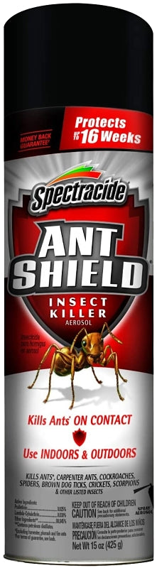 SPECTRACIDE Spectracide Ant Shield HG-51200 Ant Killer, Pressurized Liquid, Spray Application, Indoor, Outdoor, 15 oz Aerosol Can