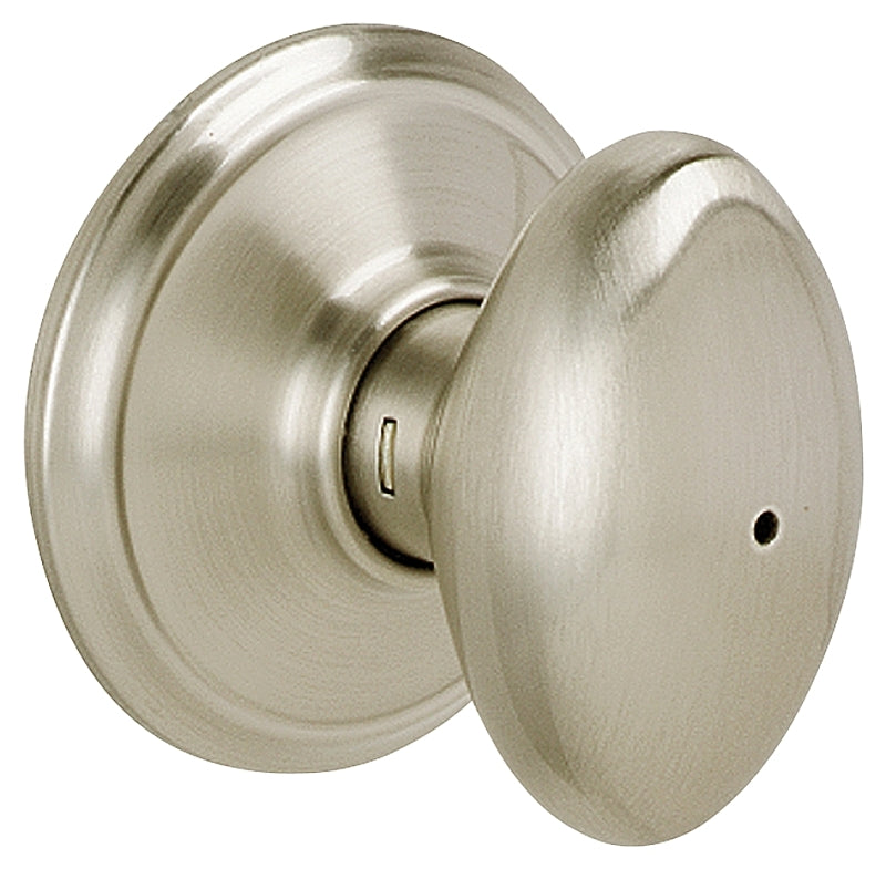 SCHLAGE LOCK Schlage F Series F40VSIE619 Privacy Lever, Mechanical Lock, Satin Nickel, Knob Handle, Metal, Residential, 2 Grade