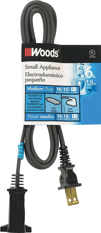 WOODS CCI 0292 Extension Cord, 6 ft L, 15 A, 125 V