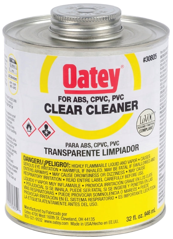 OATEY Oatey 30805 Pipe Cleaner, Liquid, Clear, 32 oz