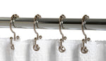 ZENNA HOME Zenna Home 96SS Roller Shower Curtain Hook, Steel/Zinc, Chrome