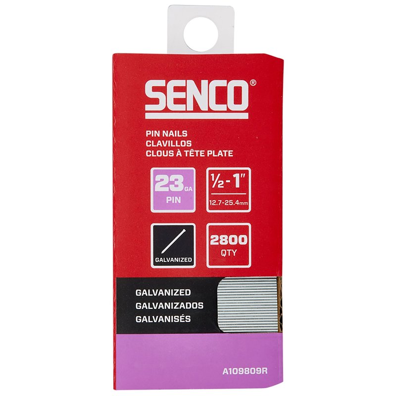 SENCO Senco A109809R Micro Pin Strip Assortment, 1/2, 5/8, 3/4, 1 in L, 23 ga, Galvanized/Plain, Headless HARDWARE & FARM SUPPLIES SENCO