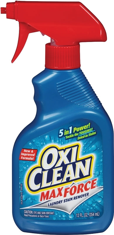 OXI CLEAN Oxiclean Max Force 51244 Stain Remover, 12 oz, Bottle, Liquid, Opaque White