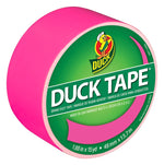 DUCK Duck 1265016 Duct Tape, 15 yd L, 1.88 in W, Vinyl Backing, Neon Pink PAINT DUCK