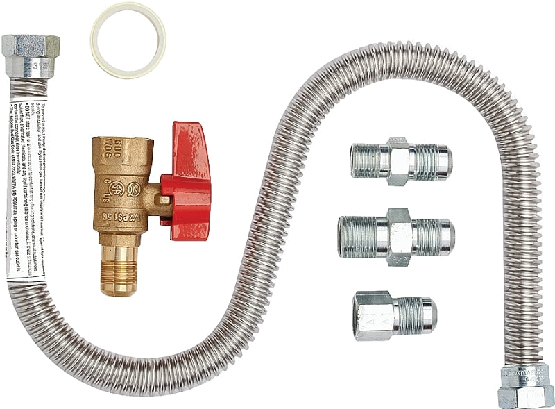 MR HEATER Mr. Heater F271239 Gas Hook-Up Kit, 1-Stop, Universal, Brass/Stainless Steel