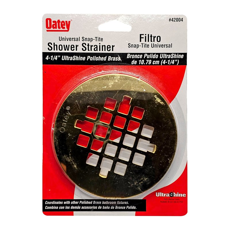 OATEY Oatey 42004 Drain Strainer, Stainless Steel, Polished Brass