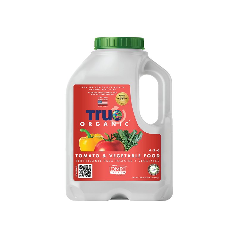 TRUE ORGANIC PRODUCTS I True ORGANIC R0005 Tomato and Vegetable Food, 4.5 lb Jug, Granular, 4-5-6 N-P-K Ratio