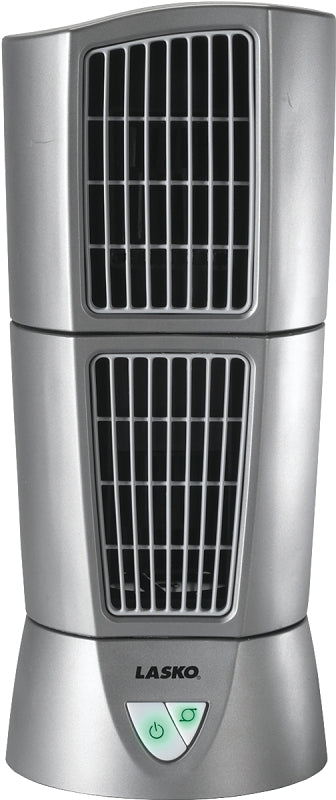 LASKO Lasko Wind Tower 4910 Desktop Tower Fan, 120 V, 3-Speed, 114 cfm Air, Platinum