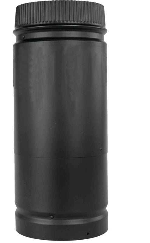 SELKIRK Selkirk DSP6AL-1/266086 Stove Pipe, 6 in ID x 6-1/2 in OD Dia, 12 to 18 in L, Aluminized Steel/Stainless Steel, Black