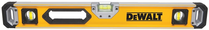 DEWALT DEWALT DWHT43224 Box Beam Level, 24 in L, 3-Vial, 1-Hang Hole, Non-Magnetic, Aluminum