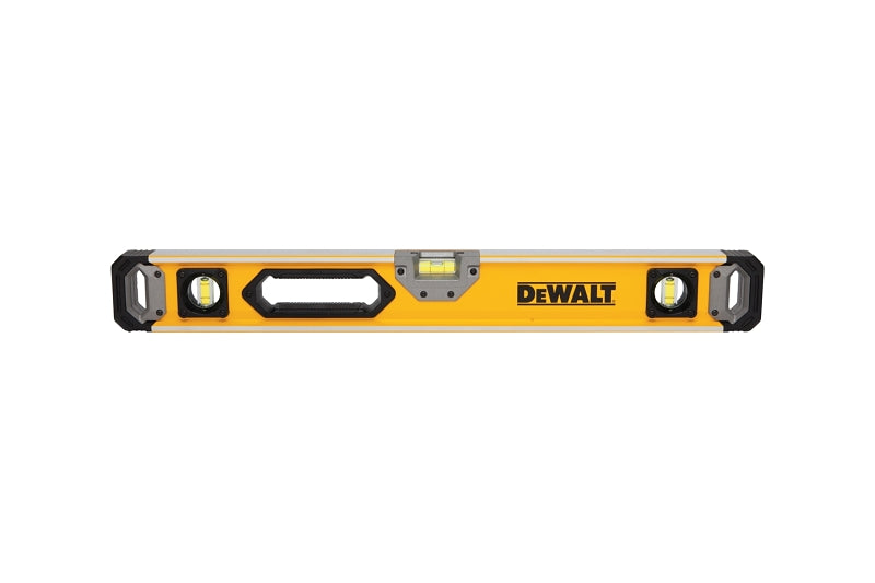 DEWALT DEWALT DWHT43025 Box Beam Level, 24 in L, 3-Vial, 1-Hang Hole, Magnetic, Aluminum, Black/Yellow TOOLS DEWALT
