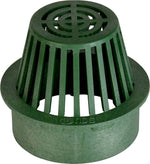 DRAINTECH DrainTech 80 Atrium Grate, 6 in Dia, 3.88 in L, 3.88 in W, Round, 1/4 in Grate Opening, HDPE, Green