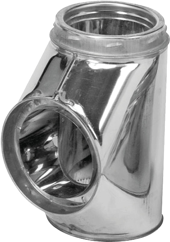 SELKIRK Selkirk 206100 Insulated Chimney Tee with Cap, 6-1/4 in Connection, Stainless Steel