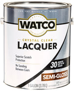 WATCO WATCO 63131 Lacquer, Semi-Gloss, Liquid, Clear, 1 gal, Can