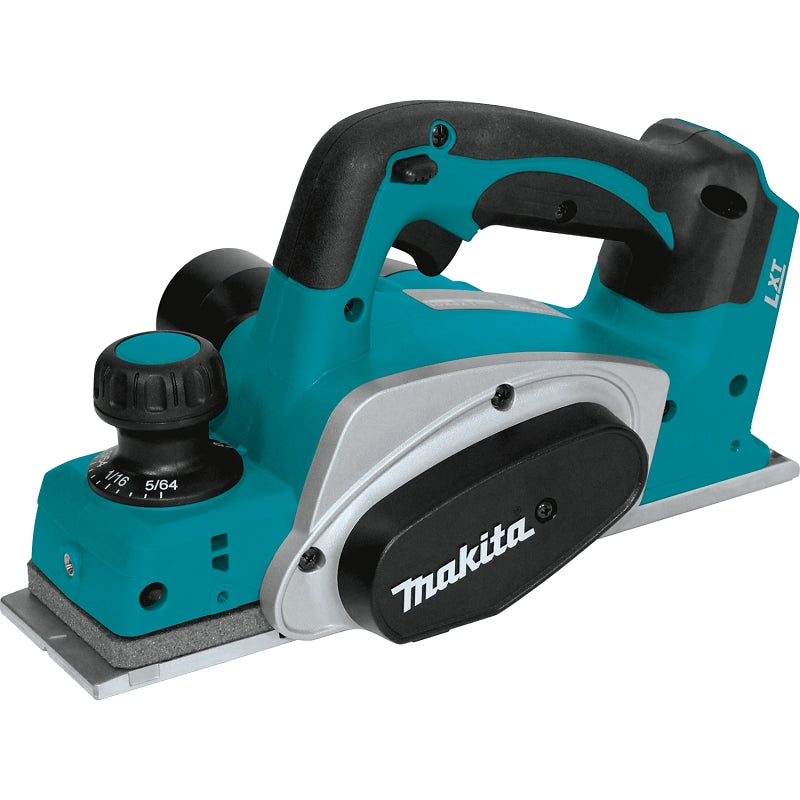 MAKITA Makita XPK01Z Planer, Tool Only, 18 V, 7200 mAh, 3-1/4 in W Planning, 5/64 in D Planning, Double-Edged Blade