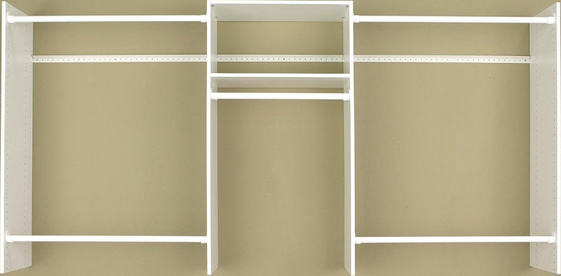 STOW Easy Track RB1448 Basic Starter Closet, 48 to 96 in W, 2-Shelf HARDWARE & FARM SUPPLIES STOW
