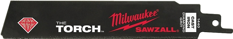 MILWAUKEE Milwaukee 48-00-1440 Reciprocating Saw Blade, 1 in W, 6 in L, Diamond Cutting Edge TOOLS MILWAUKEE