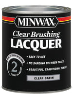MINWAX Minwax 155100000 Brushing Lacquer, Liquid, Clear, 1 qt, Can PAINT MINWAX