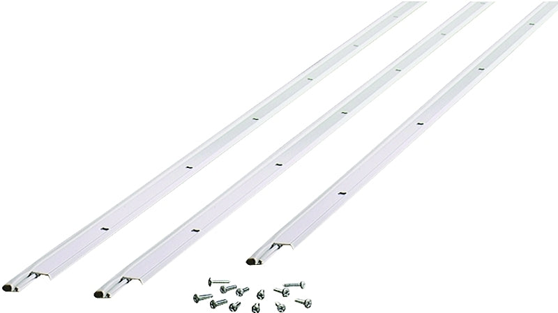 M-D M-D 01958 Jamb Weatherstrip Kit, 5/8 in W, 3/16 in Thick, 84 in L, Aluminum/Vinyl, White