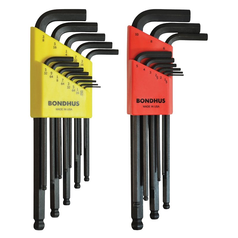BONDHUS CORPORATION Bondhus 20199 Ball End L-Key Set, 22-Piece, Steel, ProGuard
