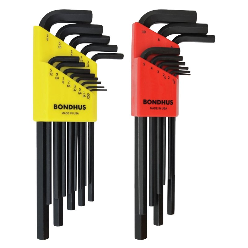 BONDHUS CORPORATION Bondhus 22199 L-Wrench Double Pack, 22-Piece, Steel