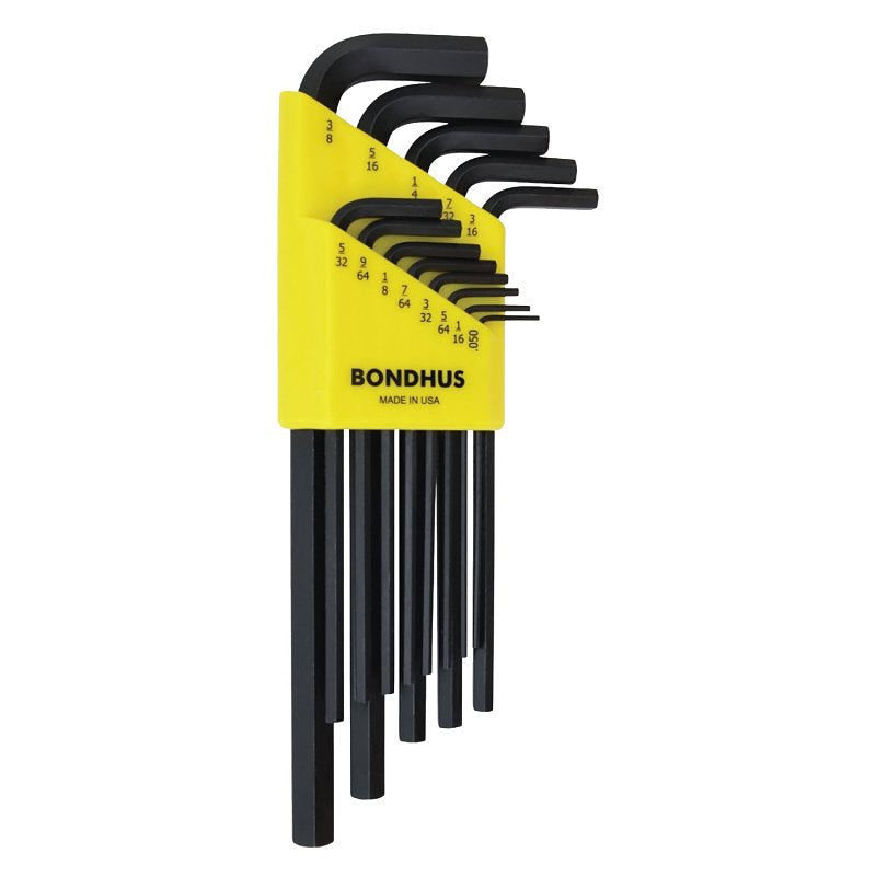 BONDHUS CORPORATION Bondhus 12137 L-Wrench Set, 13-Piece, Specifications: Hex End Type, Long Arm Handle