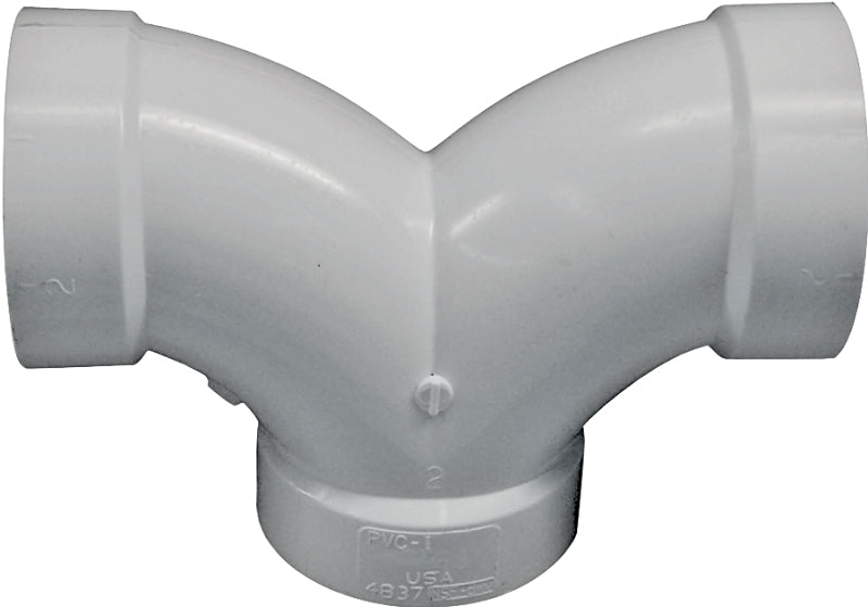 IPEX USA LLC-CANPLAS Genova 700 Series 70726 Double Pipe Elbow, 2 in, Hub, 90 deg Angle, PVC, SCH 40 Schedule