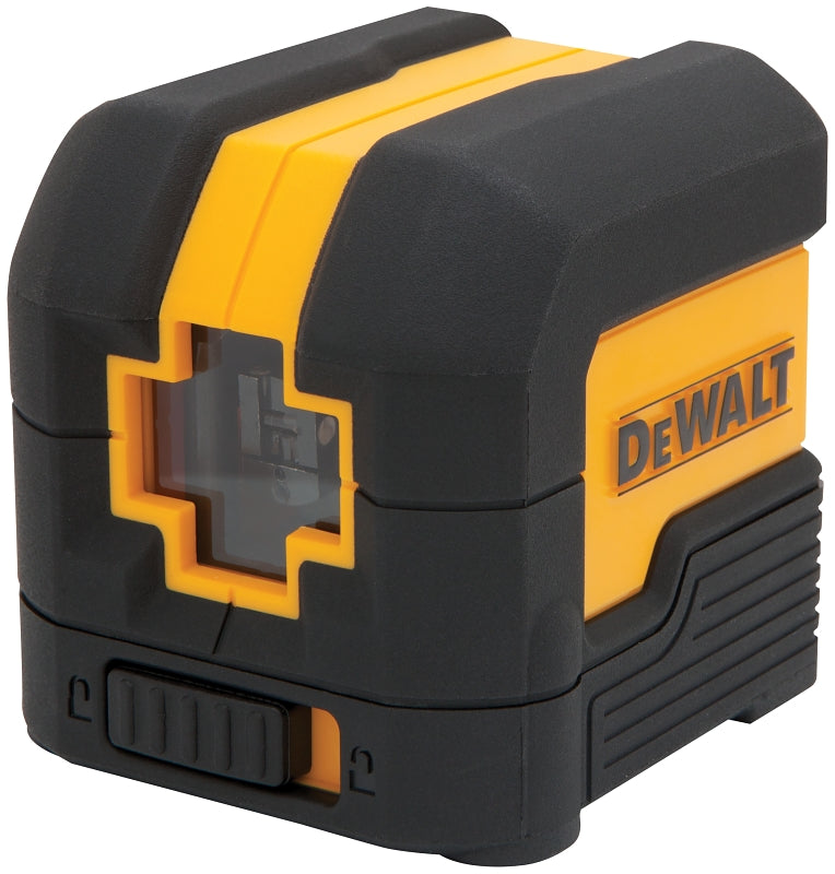 BLACK & DECKER DEWALT DW08802-QU Cross Line Laser Level, 40 ft, 1/4 in Accuracy, 2-Beam, Red Laser