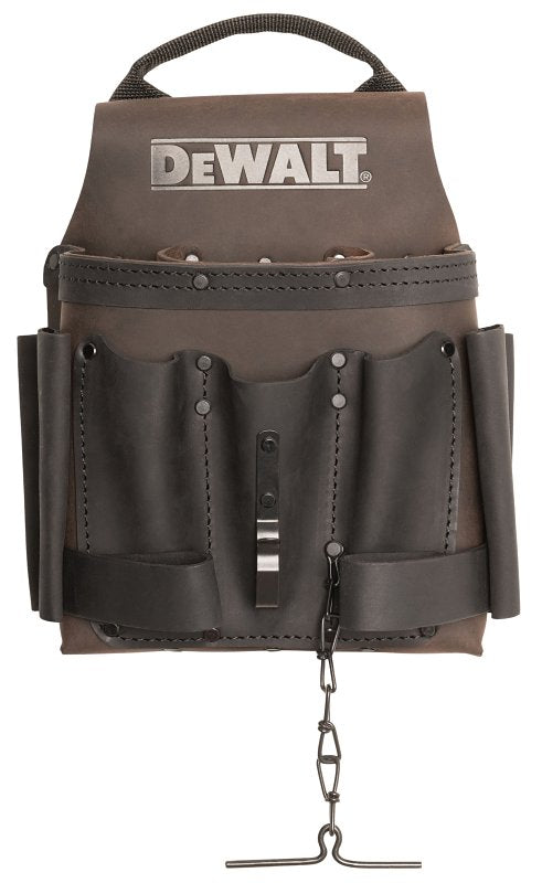 DEWALT DEWALT DWST550114 Electrician Tool Pouch, 8-Pocket, Leather, 2-1/4 in W, 11-3/4 in H, 9-3/8 in D