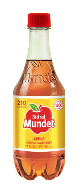 NOVAMEX Sidral Mundet 45501 Soda, Apple, 17.7 oz Bottle
