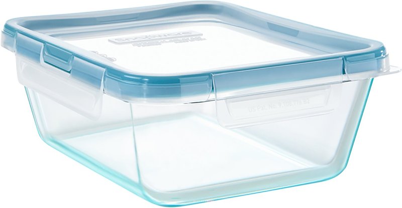 FOODSERVICES BRAND GRP, Snapware 1126786 Storage Container, 64 oz Capacity, Glass, Clear, 7-1/4 in L, 9.13 in W, 3-1/2 in H HOUSEWARES FOODSERVICES BRAND GRP,