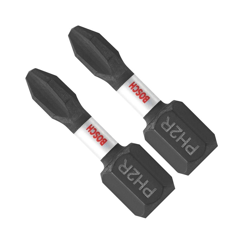 S-B POWER TOOL Bosch Impact Tough ITPH2R102 Insert Bit, #2R Drive, Phillips Drive, 1/4 in Shank, 1 in L, Steel TOOLS S-B POWER TOOL