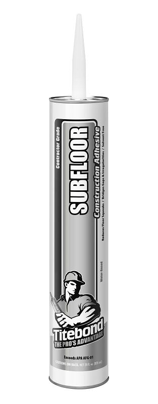 TITEBOND Titebond 4122 Subfloor Adhesive, Off-White, 28 oz, Cartridge