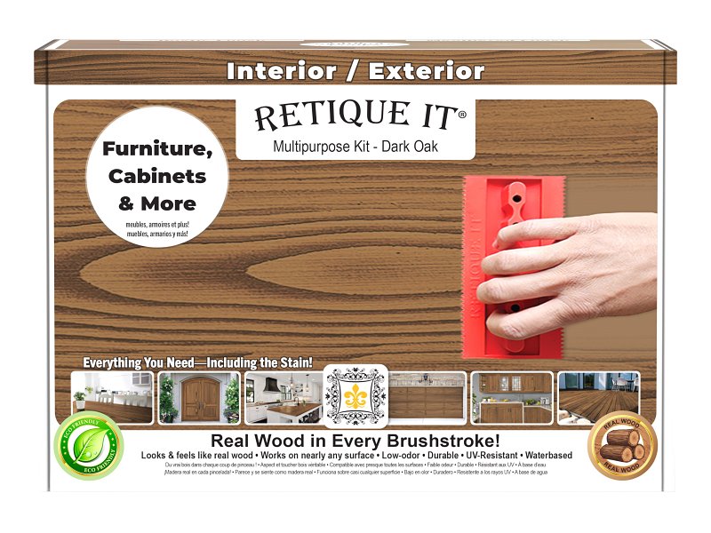 DECOART LLC Retique It RQ-WNK16-DOAK-1B Multi-Purpose Wood'n Kit, Matte, Dark Oak
