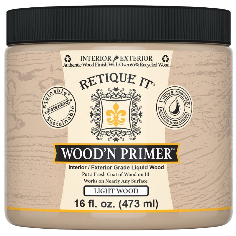 DECOART LLC Retique It Wood'n RQ-WNP16-LITE-R10 Primer, Light Wood, 16 oz