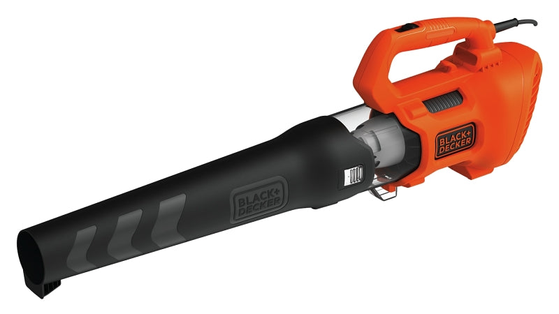 BLACK & DECKER LAWN Black+Decker BEBL750 Electric Axial Leaf Blower, 9 A, 120 V, 2-Speed, 450 cfm Air