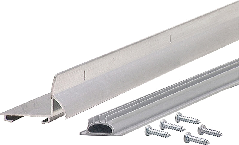 M-D M-D DB001 Series 81901 Door Bottom with Drip Cap, 36 in L, 1-1/4 in W, 1-1/4 in H, Aluminum, Mill
