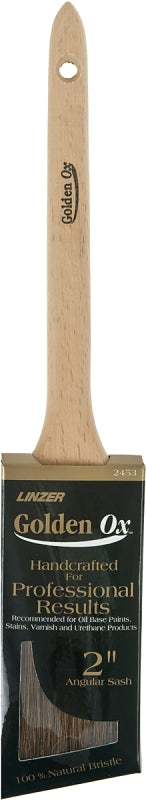 LINZER Linzer WC 2453-2 Paint Brush, Natural, Wood Handle, 2 in W, 2-1/2 in L Bristle, China Bristle, Sash Handle PAINT LINZER