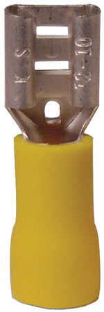 GB Gardner Bender 10-145F Disconnect Terminal, 600 V, 12 to 10 AWG Wire, 1/4 in Stud, Vinyl Insulation, Yellow, 100/PK
