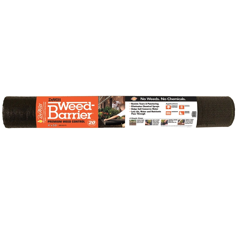 DEWITT DeWitt DWB19450 Weed Barrier, 20 yd Coverage Area, 50 ft L, 4 ft W, Black