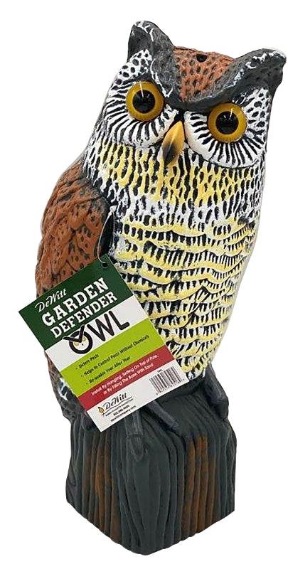DEWITT DeWitt OWL Garden Defender Owl, 7 in L, Repels: Birds, Pests, Rodents