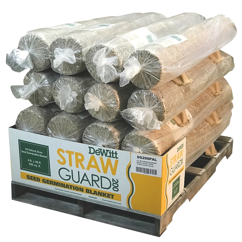 DEWITT DeWitt SG200CS Straw Guard, 50 ft L, 4 ft W, Single Photodegradable Netting