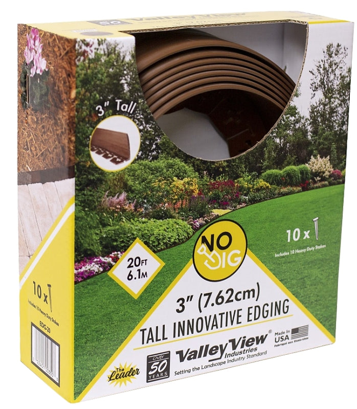 DEWITT DeWitt NDETC-20LBMC Tall Innovative Edging, 20 ft L, 3 in H, Light Brown