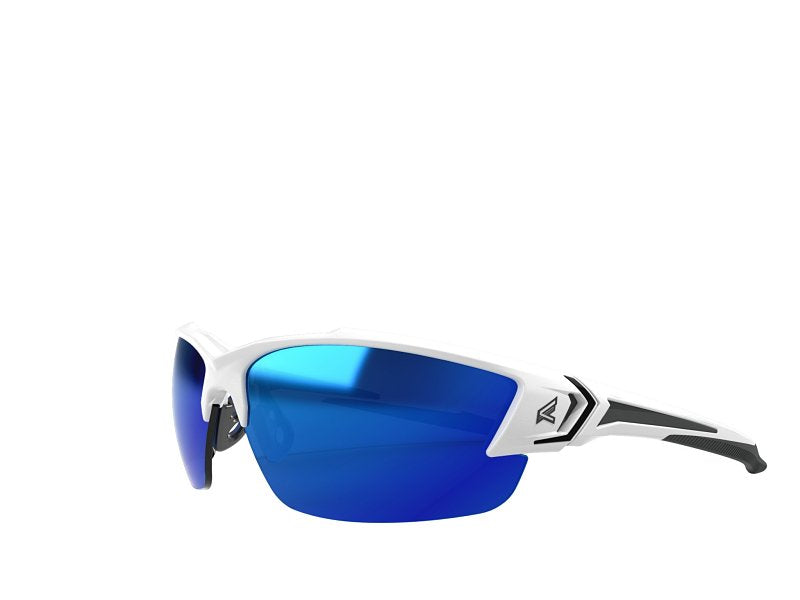 EDGE Edge SDK117 Non-Polarized Safety Glasses, Silver Lens, Black Frame, Unisex, Polycarbonate Lens, Half Wraparound Frame