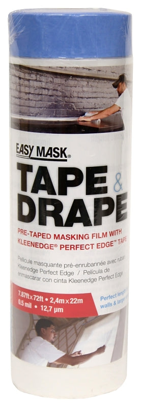TRIMACO Trimaco 396490 Masking Film, 22 m L, 2.4 m W, 0.5 mil Thick, Clear