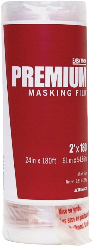 TRIMACO Trimaco 42480 Masking Film, 1/2 mil Thick, 180 ft L, 24 in W