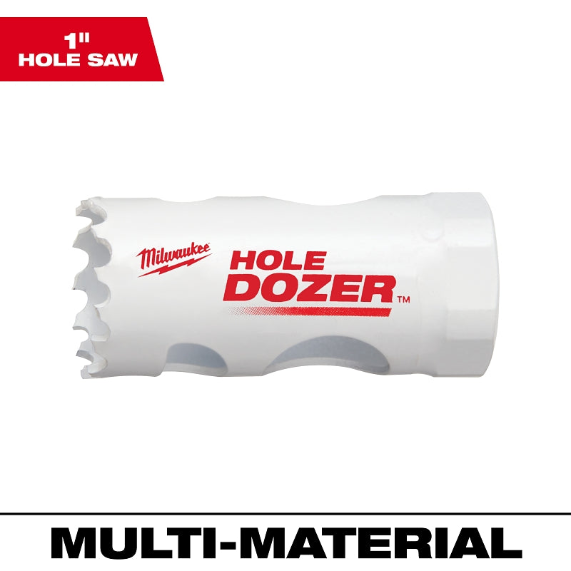MILWAUKEE Milwaukee 49-56-9609 Hole Saw, 1 in Dia, 1-5/8 in D Cutting, 1/2-20 Arbor, 4, 5 TPI, Bi-Metal Cutting Edge